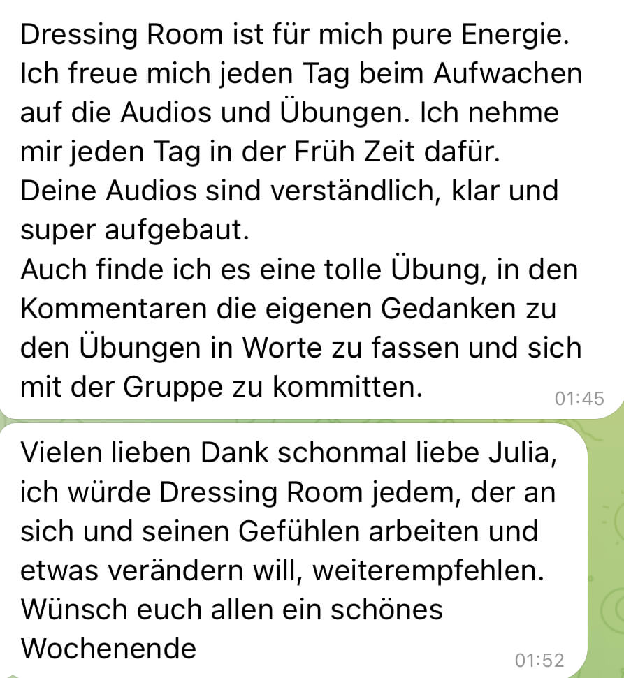 Feedback zu Dressing Room