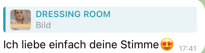 Screenshot einer Teilnehmerin