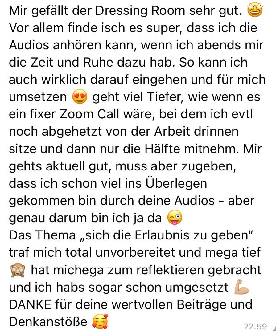 Feedback zu Dressing Room