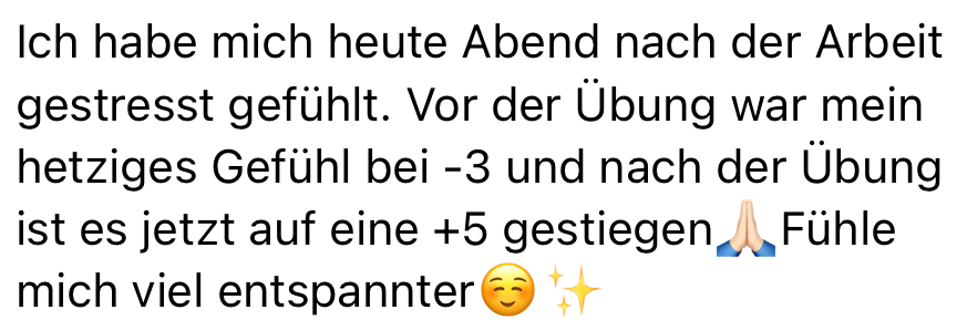 Screenshot einer Teilnehmerin