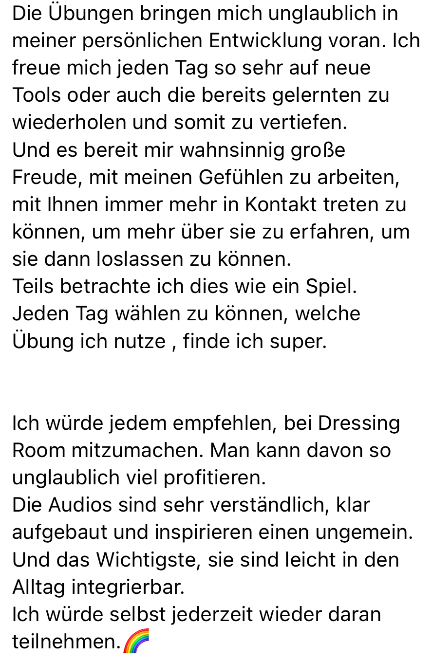 Screenshot einer Teilnehmerin