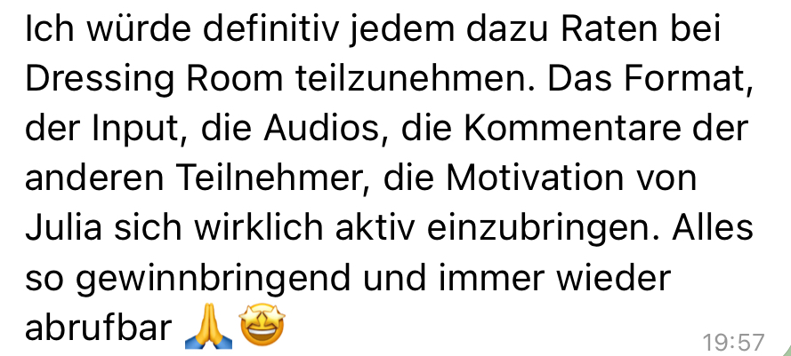 Feedback zu Dressing Room