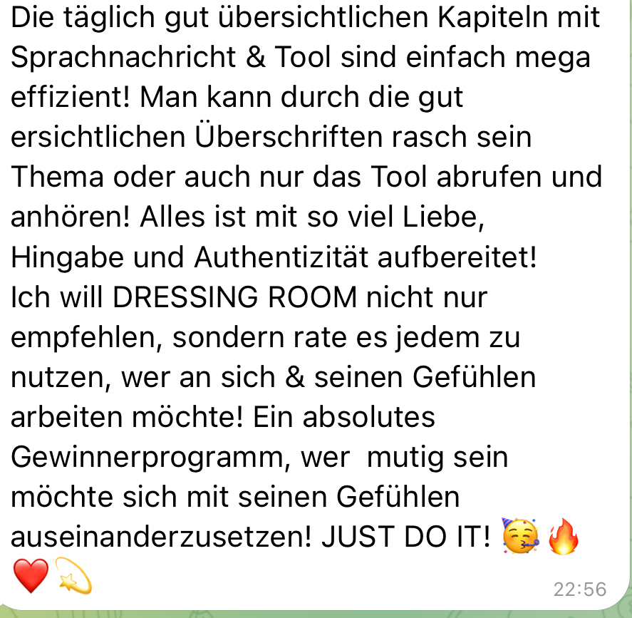Feedback zu Dressing Room