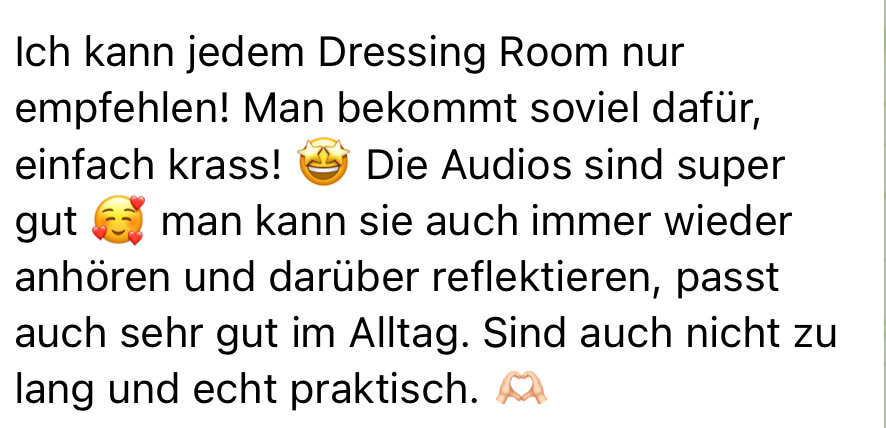 Feedback zu Dressing Room