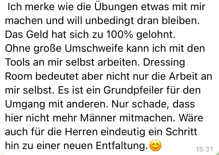 Feedback zu Dressing Room