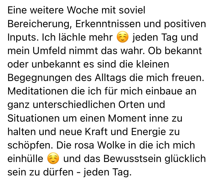 Screenshot einer Teilnehmerin