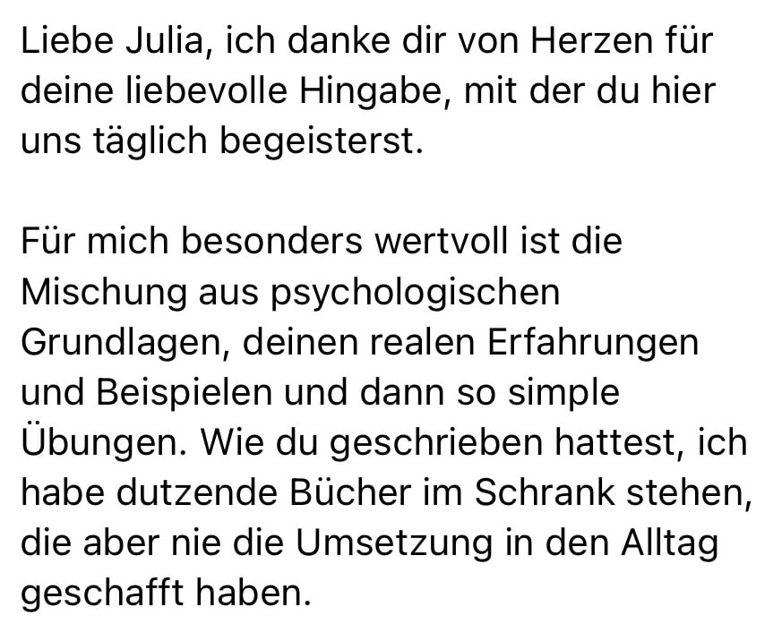 Screenshot einer Teilnehmerin