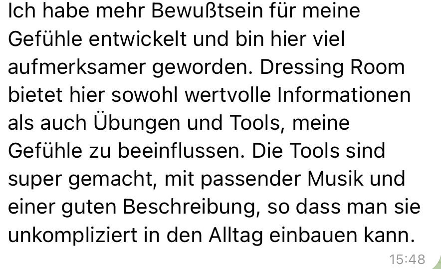Feedback zu Dressing Room