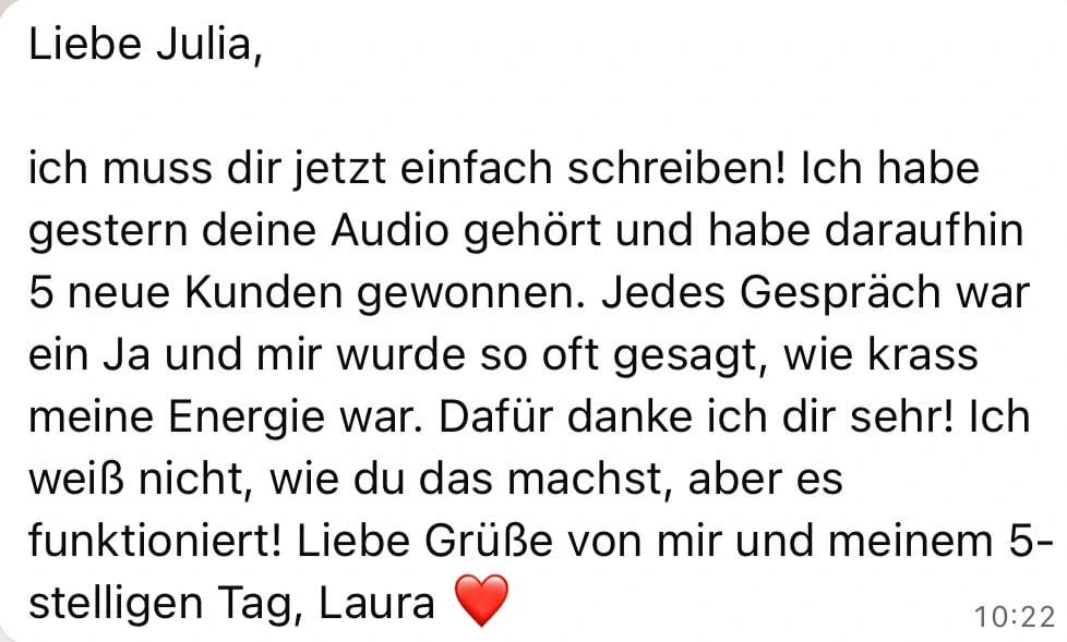 Teilnehmerfeedback zu Golden Frequency