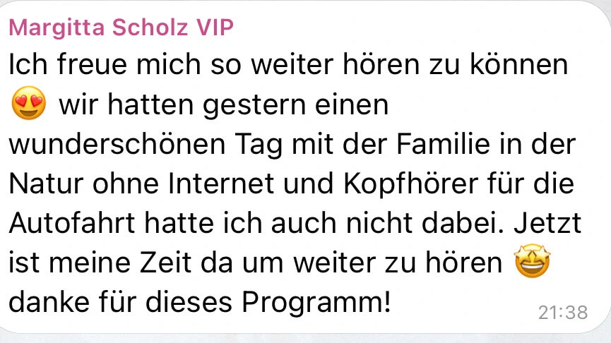 Teilnehmerfeedback zu Golden Frequency