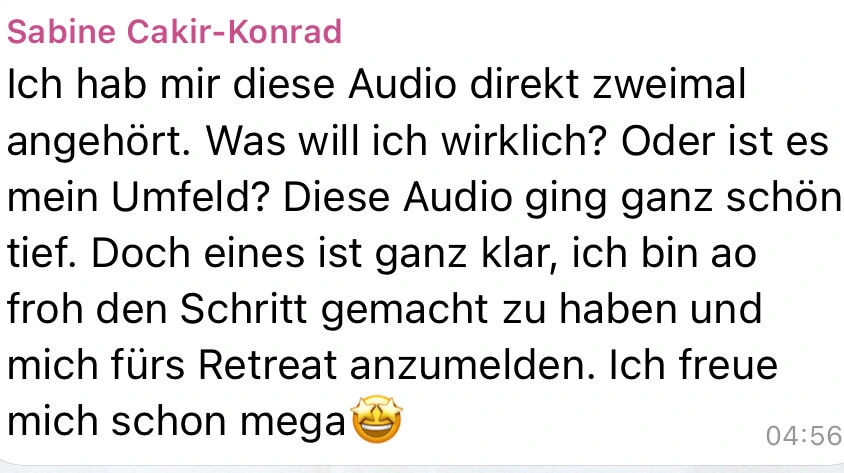 Teilnehmerfeedback zu Golden Frequency