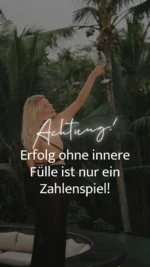 Erfolg ohne innere Fülle ist nur ein Zahlenspiel. Lass uns gemeinsam das gesamte Spiel des Lebens rocken und in ALLEN Bereichen erfüllt sein! 💃🔥

👑 Viele Frauen im Business denken: “Erst wenn ich Summe X erreicht habe, kann ich mich wieder meinem Privatleben widmen.” Doch dabei vergessen sie eines: Während sie ellenlange To-Do-Listen abarbeiten, läuft ihre kostbare Lebenszeit ab. ⏳

Wenn du bei der Frage „Wie geht’s dir?“ nicht ehrlich antworten kannst, ohne sofort über dein Business zu sprechen, 💻 dann ist das dein lautestes Warnsignal, dass etwas gewaltig schiefläuft. 🚨

Queen, es ist Zeit, DICH wieder zu priorisieren und dein Leben in vollen Zügen zu genießen! ❤️ Du darfst andere Lebensbereiche nähren – nicht nur Finanzen und berufliche Ziele. 💼💎

Ein Leben, in dem alle Bereiche erfüllt sind, schafft die perfekte Grundlage für wahre Fülle – und das bringt letztendlich auch dein Business auf ein neues Level. 💥

👉 Welche Lebensbereiche verdienen aktuell mehr Aufmerksamkeit von dir? ✨ Und was hast du auf deinem Weg zum Erfolg vielleicht zurückgelassen? Schreib es mir in die Kommentare! 💬👇

Folge @‌juliamariebeckert für mehr Inspiration und praktische Tipps, wie du Erfolg und innere Fülle in Einklang bringst! 💫

🔑 ERFOLG | GLÜCK | UNTERNEHMERIN | COACHING | SELBSTVERWIRKLICHUNG

#Erfolg #Unternehmerin #Wohlbefinden #Lebensqualität #Mindset #Selbstliebe #Fülle #BusinessStrategie #Mentoring